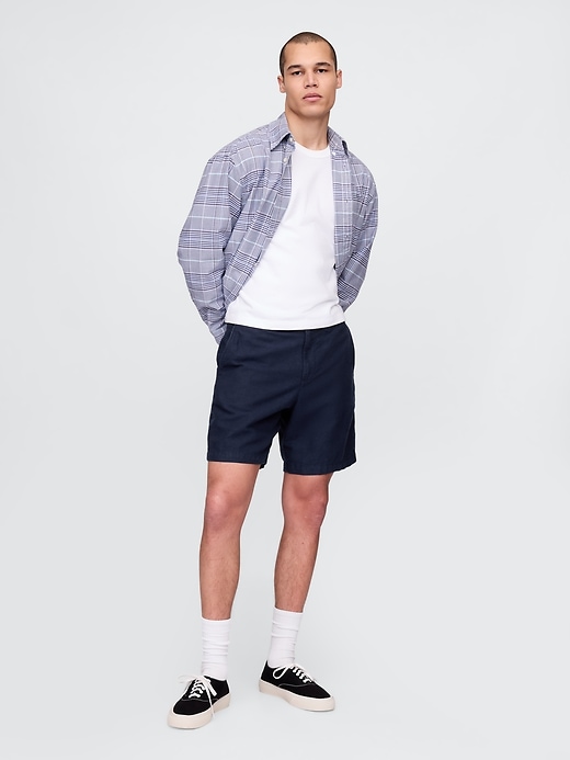 short en lin et coton de 20 cm