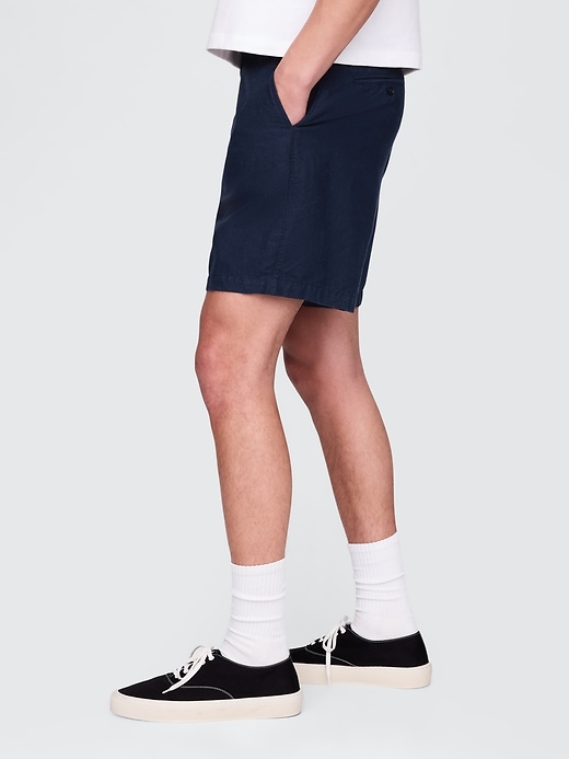 short en lin et coton de 20 cm