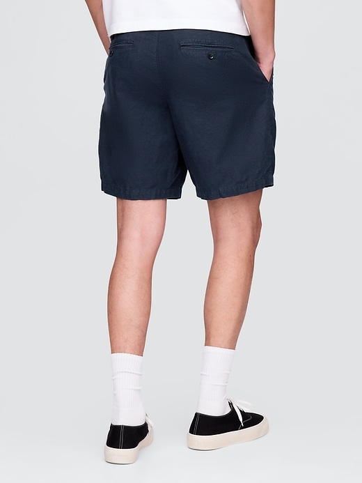 short en lin et coton de 20 cm
