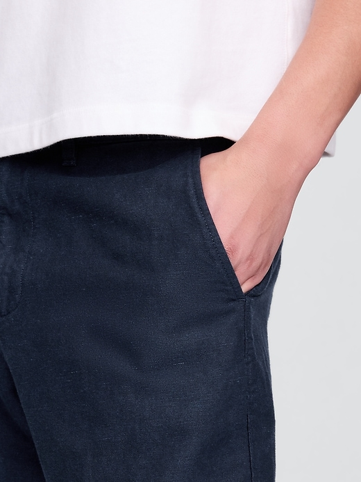 short en lin et coton de 20 cm