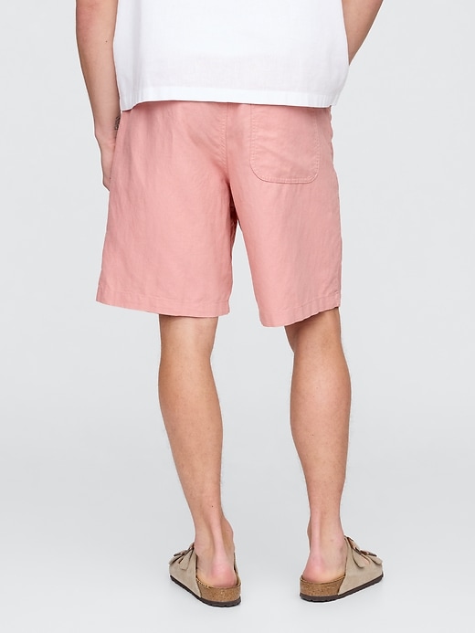 short facile en lin et coton de 23 cm