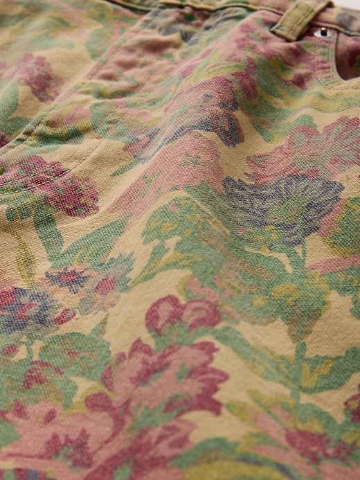 short en toile à fleurs