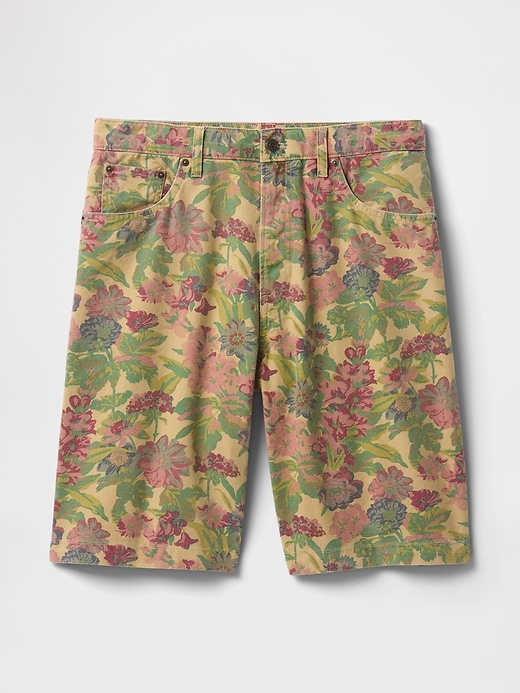 short en toile à fleurs