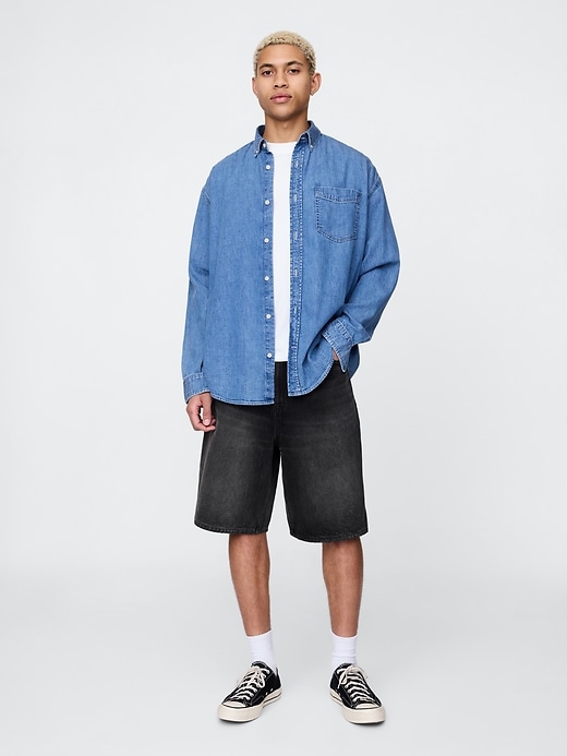 short en jean ample de 105 pouces