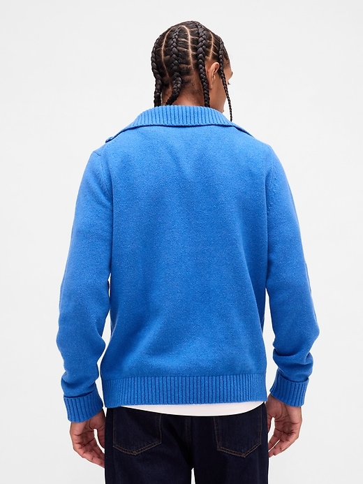 pull cashsoft à col zippé au quart