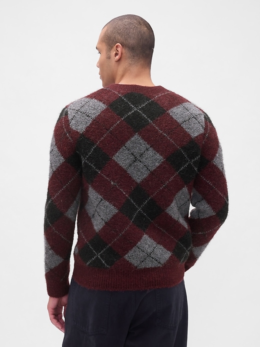 pull à losanges brossé