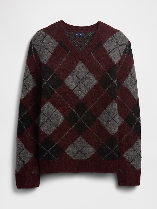pull à losanges brossé