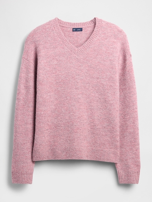 pull court décontracté à col en v