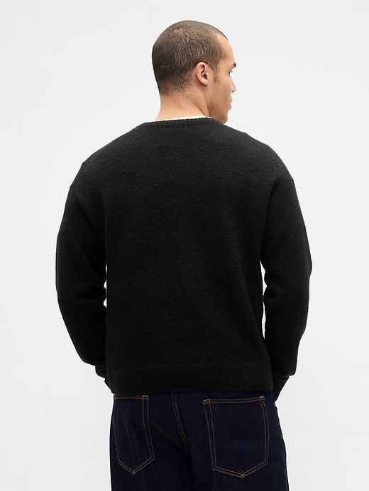 pull court décontracté à col en v