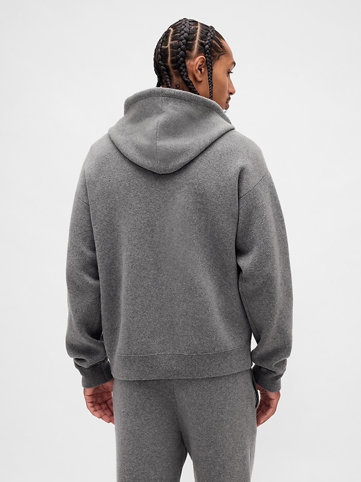 pull à capuche zippé en cashsoft épais