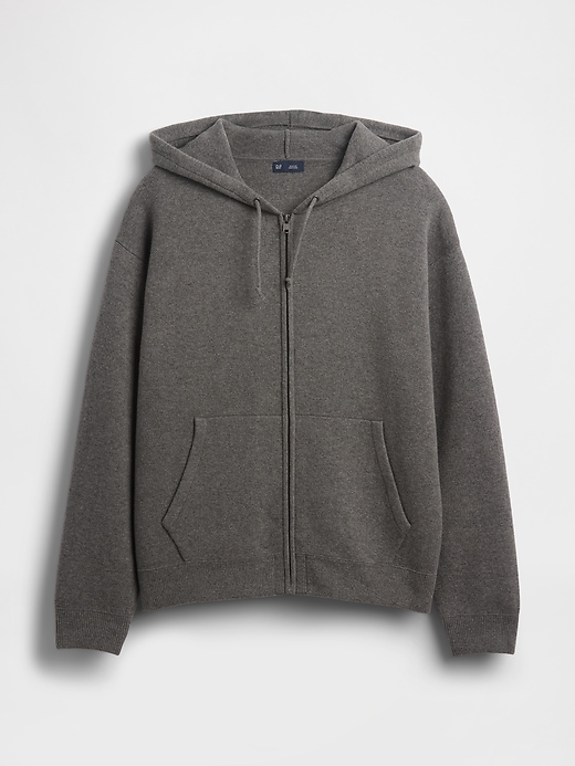 pull à capuche zippé en cashsoft épais