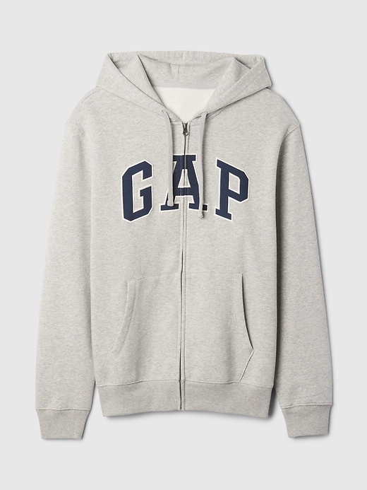 sweat à capuche zippé pour adulte vintagesoft avec logo arch