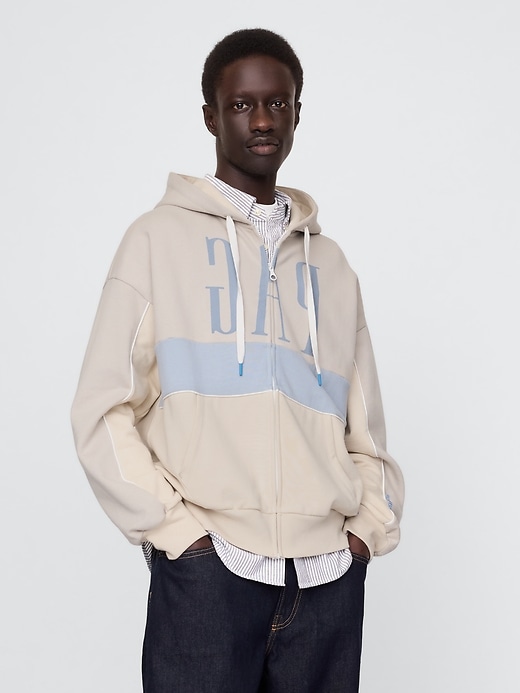 sweat à capuche zippé gap × hfr logo par richfresh