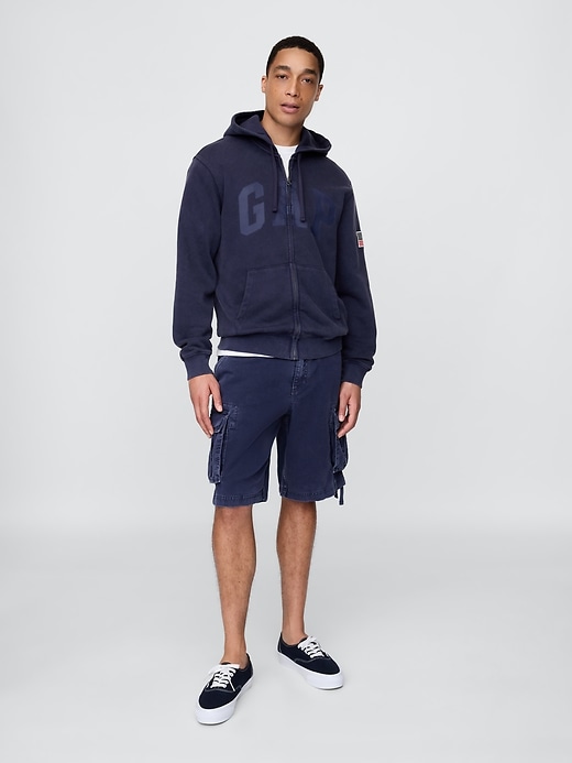 sweat à capuche zippé vintagesoft avec logo gap