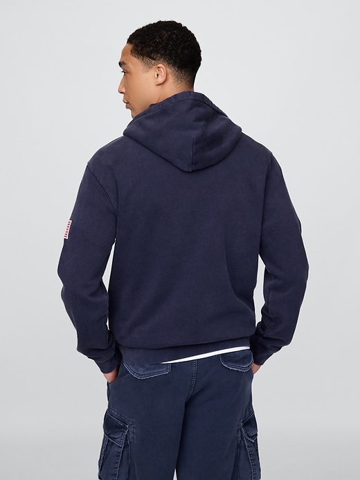 sweat à capuche zippé vintagesoft avec logo gap