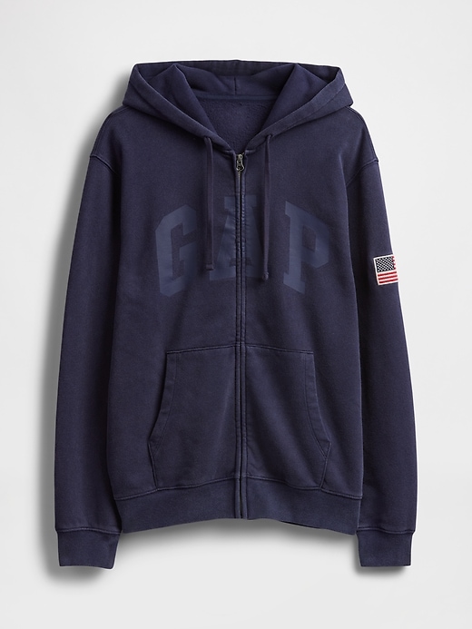 sweat à capuche zippé vintagesoft avec logo gap