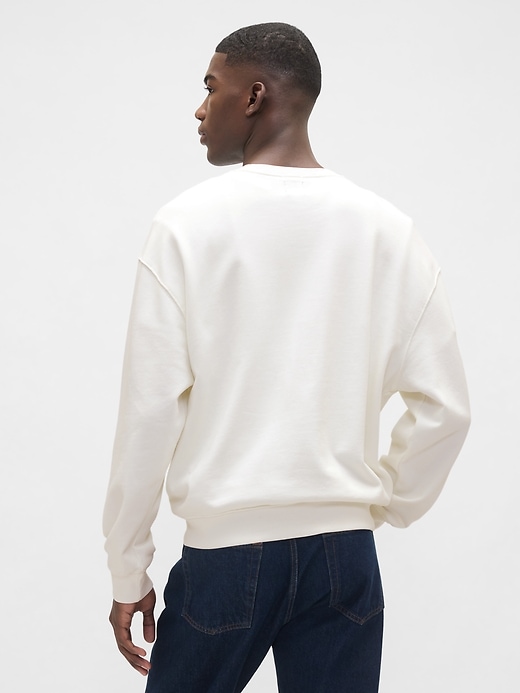 sweat-shirt oversize à logo en molleton épais