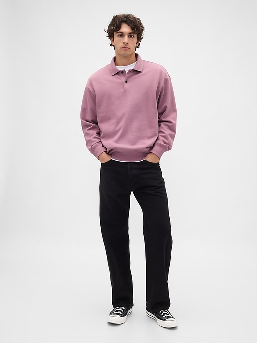 sweat-shirt polo épais et surdimensionné
