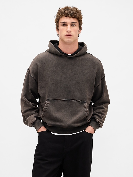 sweat à capuche oversize épais