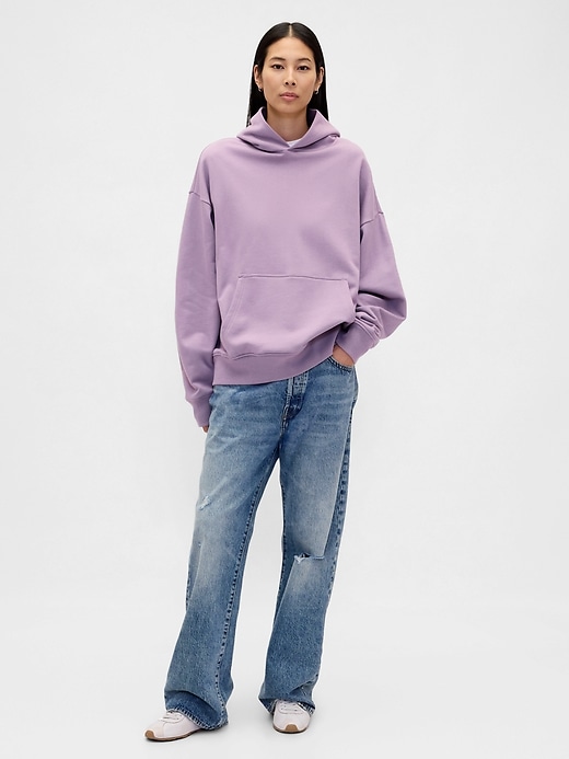 sweat à capuche oversize épais