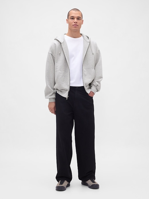 sweat à capuche zippé en molleton extra épais