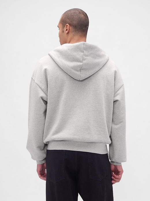 sweat à capuche zippé en molleton extra épais
