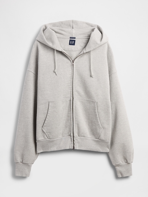 sweat à capuche zippé en molleton extra épais