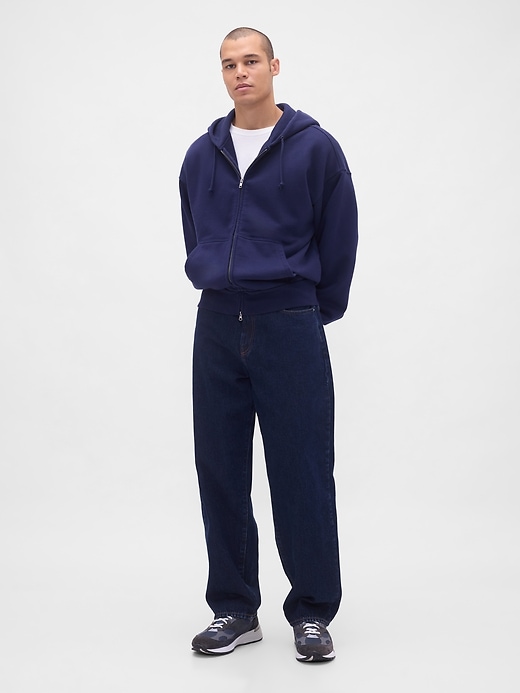 sweat à capuche zippé en molleton extra épais