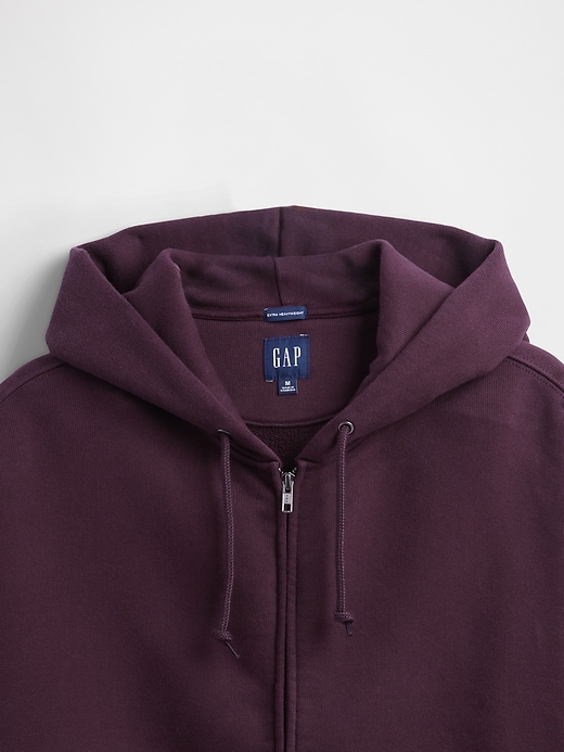 sweat à capuche zippé en molleton extra épais
