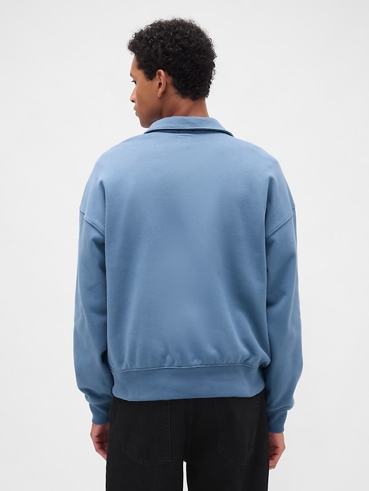 pull-over oversize à col zippé épais