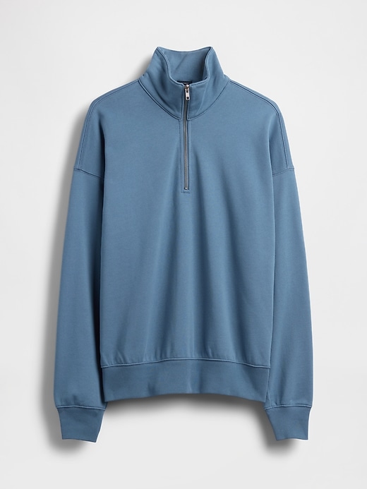 pull-over oversize à col zippé épais