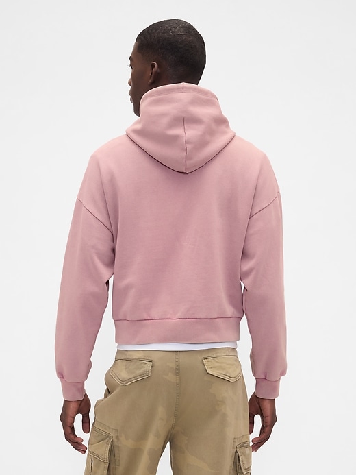 sweat à capuche court épais
