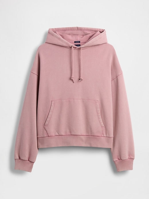 sweat à capuche court épais