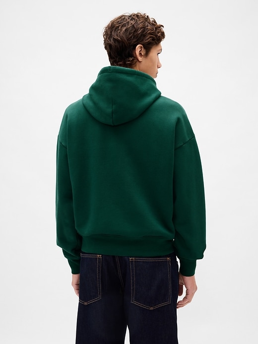 sweat à capuche oversize en molleton français extra épais avec logo