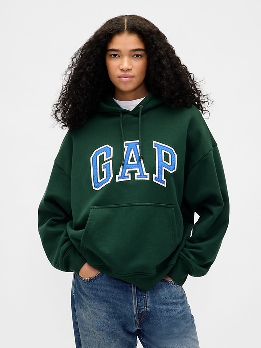 sweat à capuche oversize en molleton français extra épais avec logo