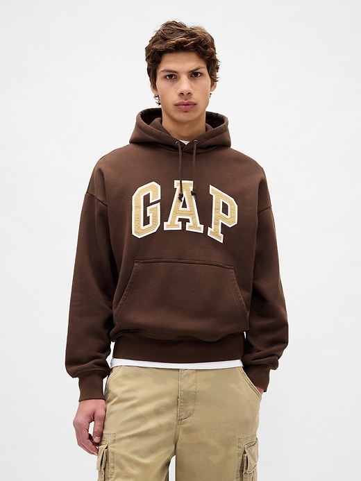 sweat à capuche oversize en molleton français extra épais avec logo