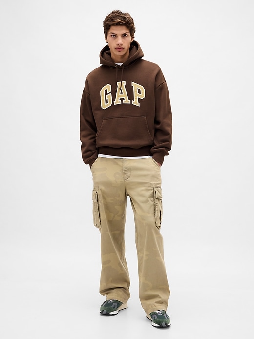 sweat à capuche oversize en molleton français extra épais avec logo