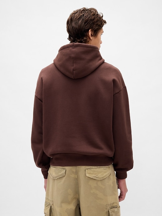 sweat à capuche oversize en molleton français extra épais avec logo