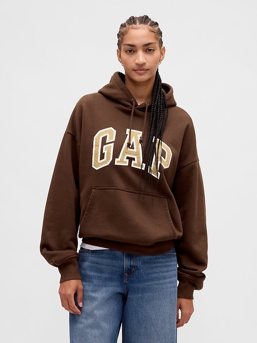 sweat à capuche oversize en molleton français extra épais avec logo