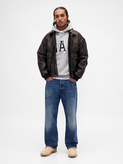 sweat à capuche oversize en molleton français extra épais avec logo