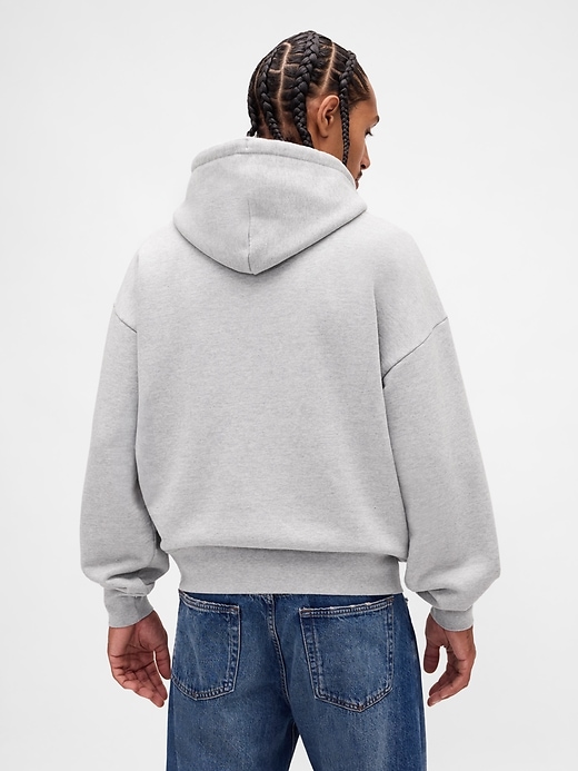 sweat à capuche oversize en molleton français extra épais avec logo