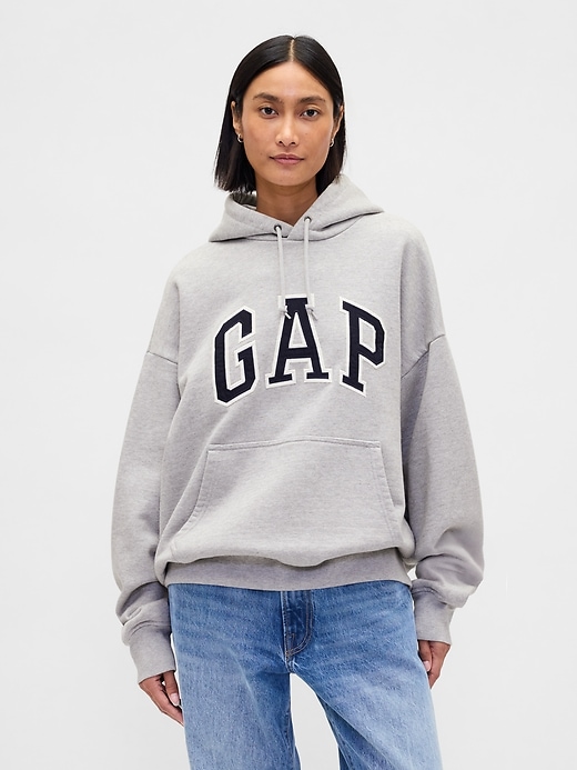 sweat à capuche oversize en molleton français extra épais avec logo