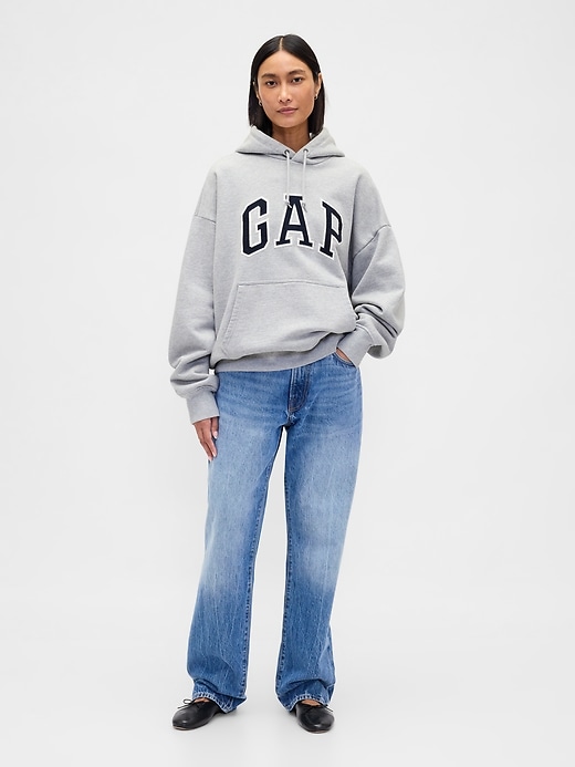 sweat à capuche oversize en molleton français extra épais avec logo