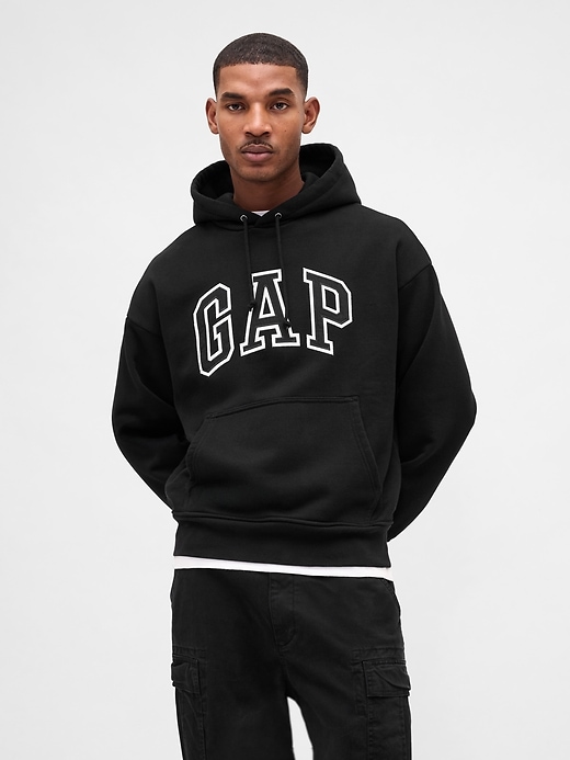 sweat à capuche oversize en molleton français extra épais avec logo