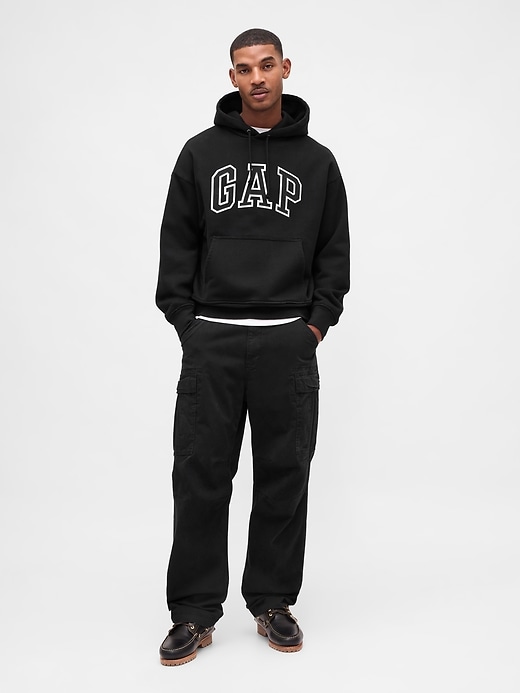 sweat à capuche oversize en molleton français extra épais avec logo
