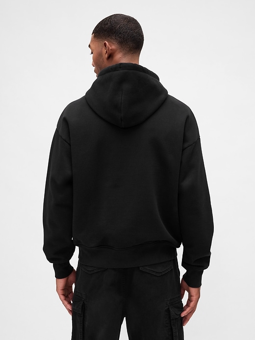 sweat à capuche oversize en molleton français extra épais avec logo