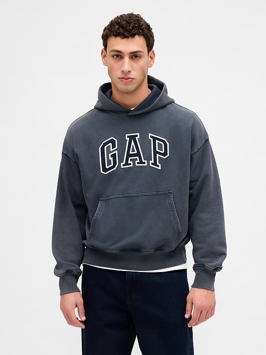sweat à capuche oversize épais avec logo