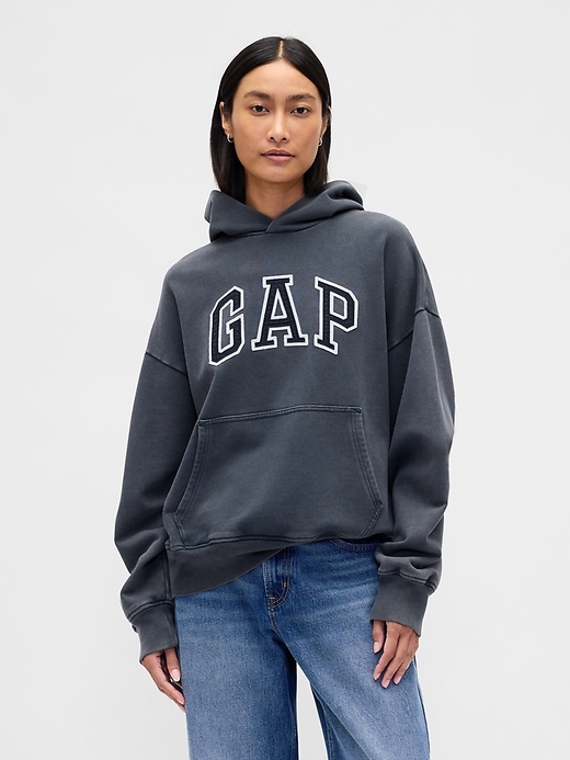 sweat à capuche oversize épais avec logo