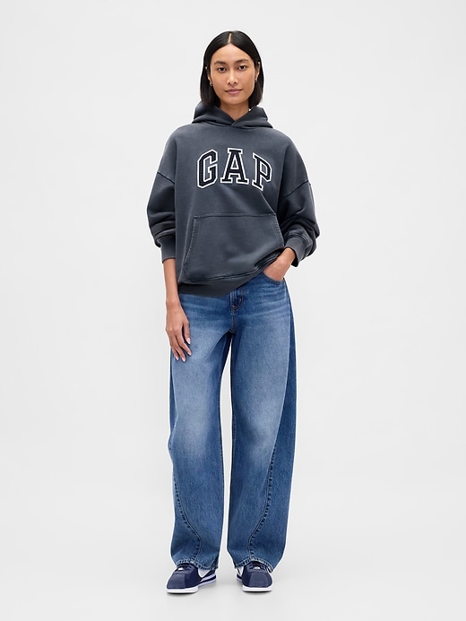 sweat à capuche oversize épais avec logo
