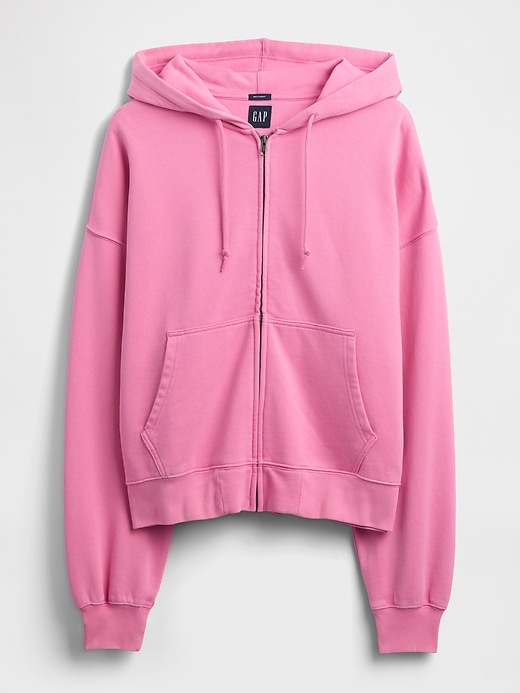 sweat à capuche court oversize épais